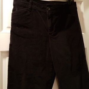Black velour corduroy pants